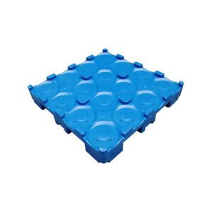 A blue Stackable Water Bottle Storage unit, allowing for easy stacking and space - saving storage of water bottles.