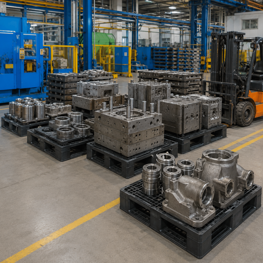 heavy duty plastic pallet industrial manufacturing uses