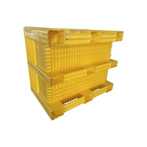 Heavy-Duty Moulded 3 Legs Solid Plastic Pallet Box with Lid - Imagen 2