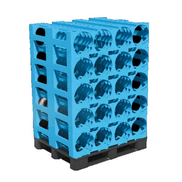 Plastic 5 gallon water bottle storage rack, modular stackable rack for water bottles