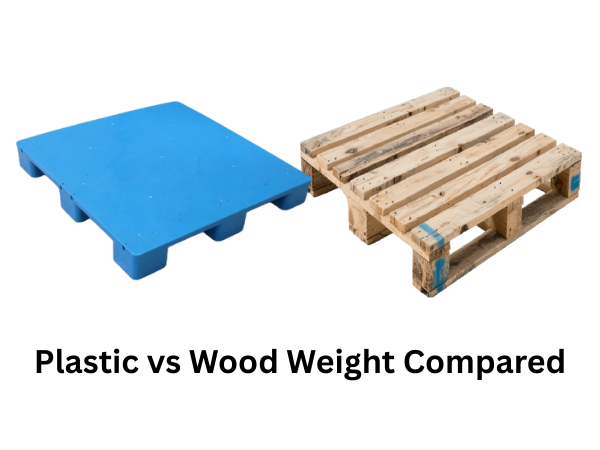 how much does a pallet weight plastic vs wood compared