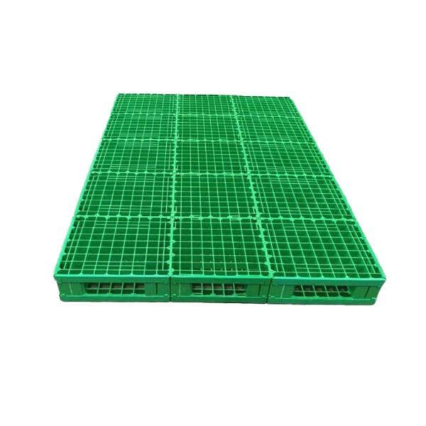 Green grid double-sided splicing pallet, with narrow wide side and long long side