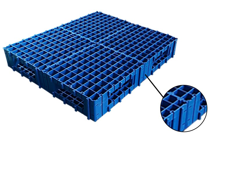 Modular pallet edge-locked structure for forming oversized load platforms without tools