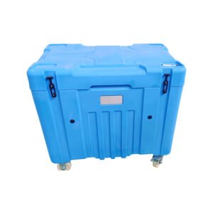 340l dry ice bin with lid & casters