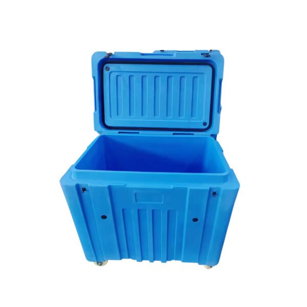 340l dry ice bin with lid & casters