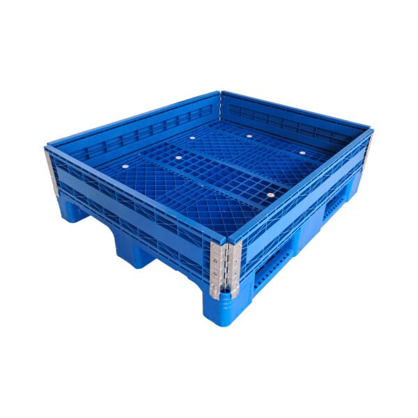 plastic pallet collar with 4 hinge