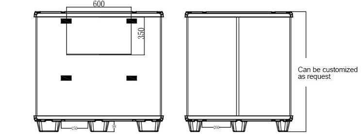 1200×1000 sleeve pallet container