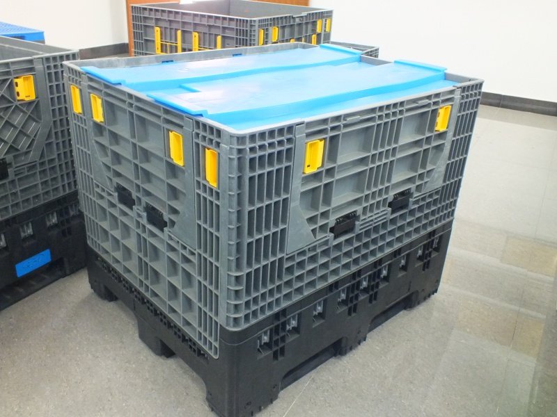 collapsible plastic pallet box covers