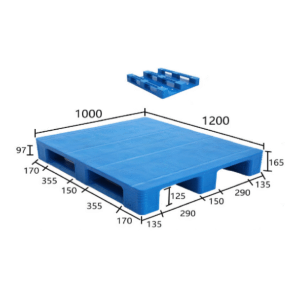 Food-Grade Solid Top Plastic Pallets | 1200×1000mm | B2B Manufacturer