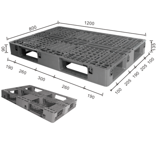 recycled plastic pallets 1200 × 800 mm