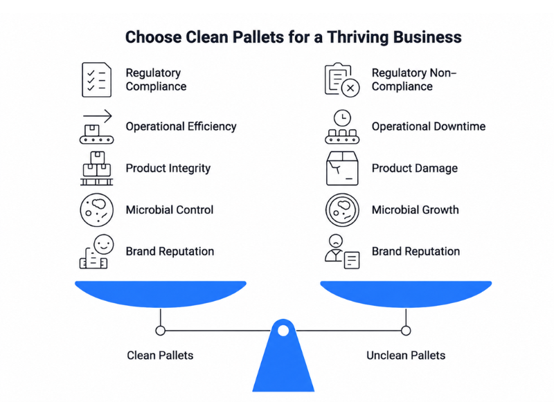 comparison of clean and unclean trays