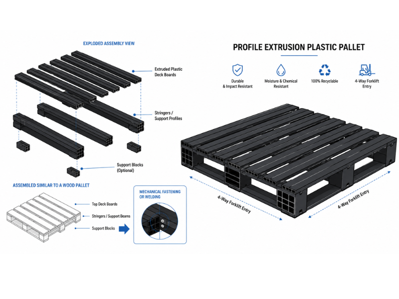 profile extrusion plastic pallet
