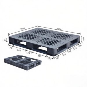 1200 x 1000 full perimeter plastic pallet – 6 runners – beverage pallets | z1210wta