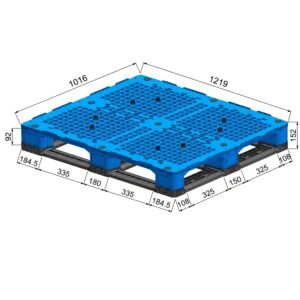 48 x 40 full perimeter plastic pallet – 6 runners | z1210wtb