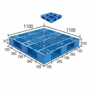 1200 x 1100 mm double side solid plastic pallet | stackable