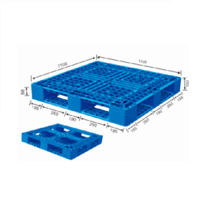 1100 x 1100 mm full perimeter plastic pallet | iso size
