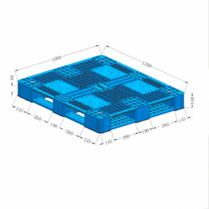 1200 x 1000 epal 2 industrial heavy duty plastic pallet| full perimeter