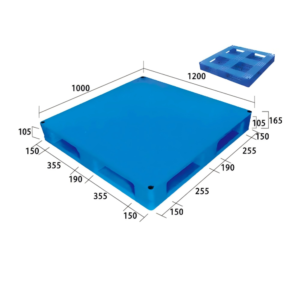 1200 x 1000 closed deck full perimeter plastic pallet | stackable & rackable