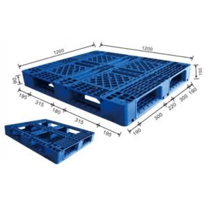 1200 x 1200 open deck plastic drum pallet