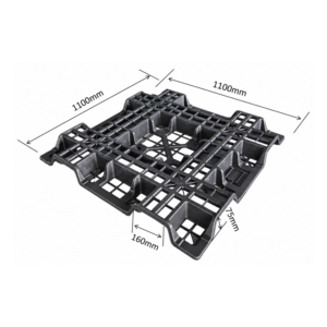 1100 × 1100 × 75 mm nestable plastic pallet for fibc