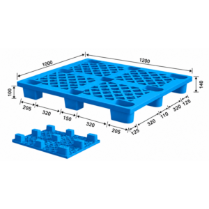 1200 1000 140 mm nestable plastic pallets