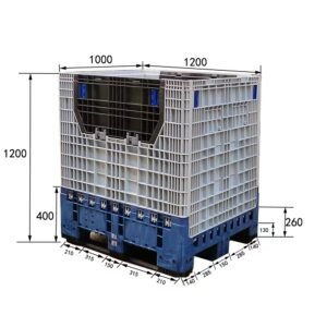 1200 x 1000 x 1200 mm industrial collapsible storage bin