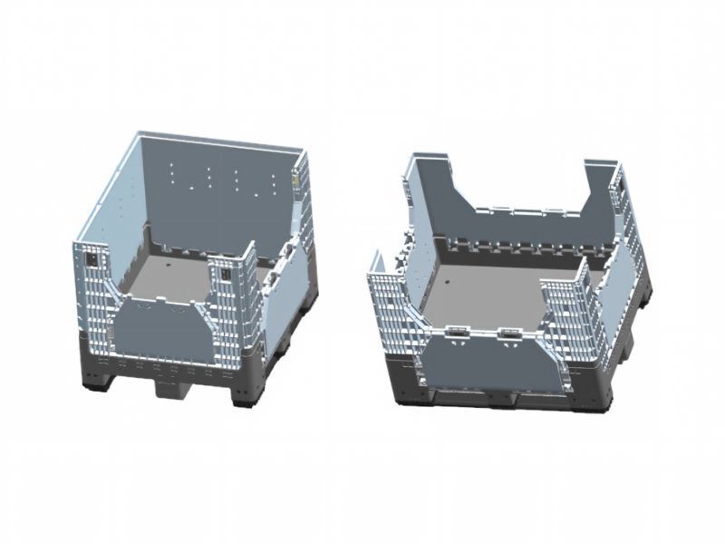 1200 x 1000 x 975 mm collapsible bulk storage container