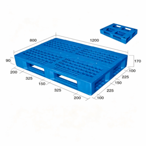 1200 x 800 mm open deck euro size full perimeter plastic pallet | eu size