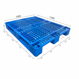 1200 x 1000 safe lipped open deck 3 runner plastic pallet