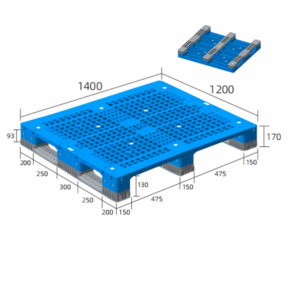 1400 x 1200 mm large deck rackable 3 runner plastic pallet
