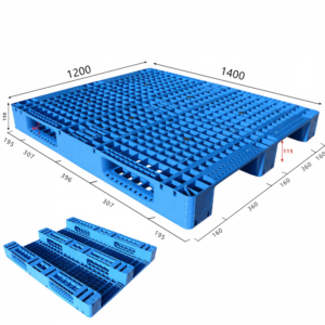 1400 x 1200 mm rackable plastic pallets for textile roll storage