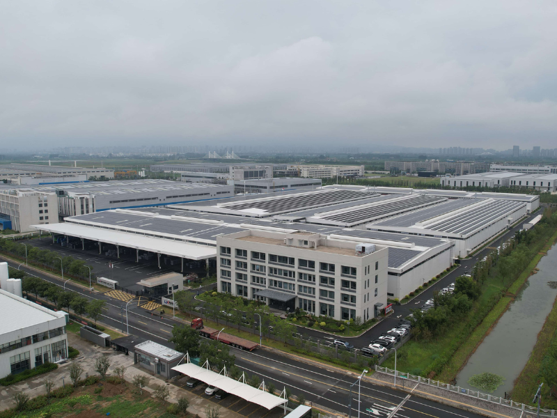 aerial view of enlightening pallet plastic pallet collar factory