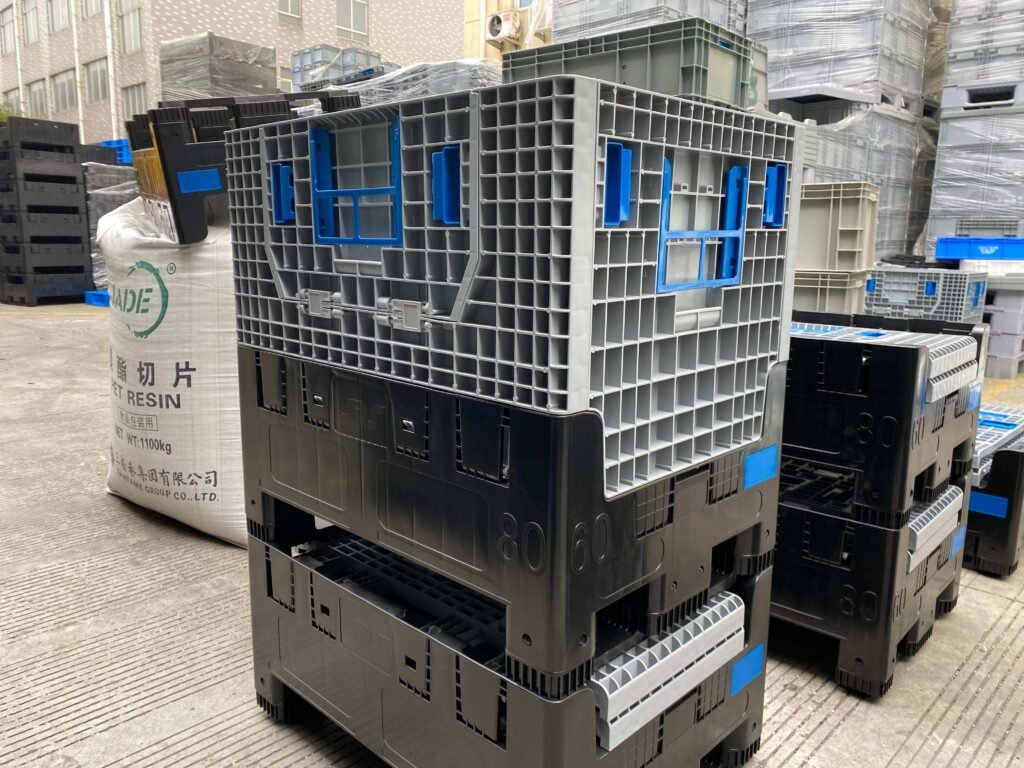 800 x 600 x 760 mm foldable bulk containers for industrial logistics