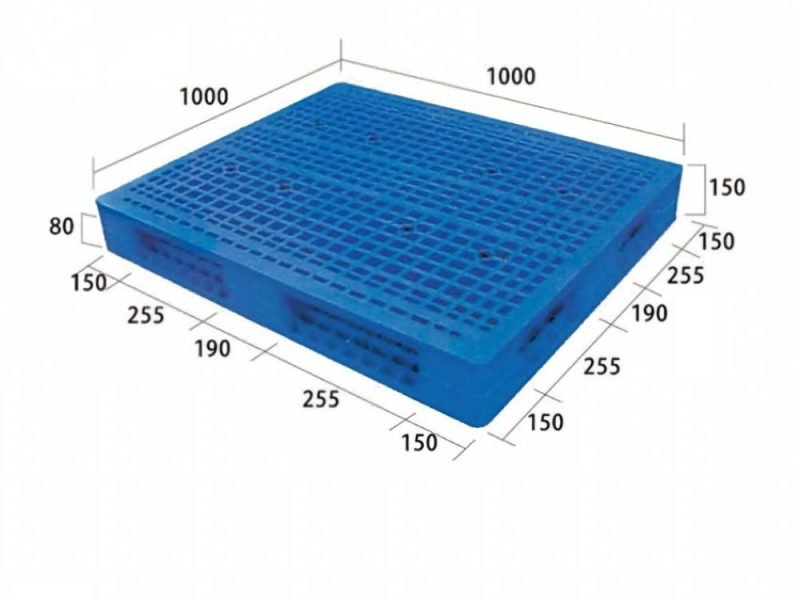 1000 x 1100 mm double side solid plastic pallet | stackable