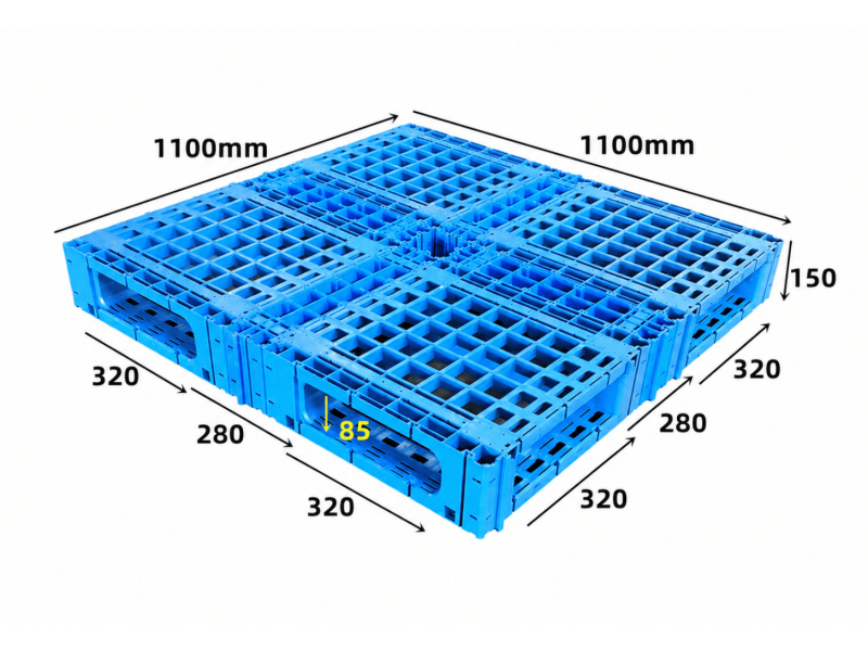 1100 x 1100 mm modular plastic pallet