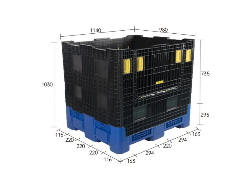 caja de palets industrial de 1140 × 980 mm (5)