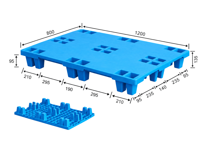 1200 800 135 mm lightweight nestable pallets