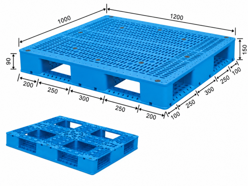 1200 x 1000 mm automotive plastic pallets