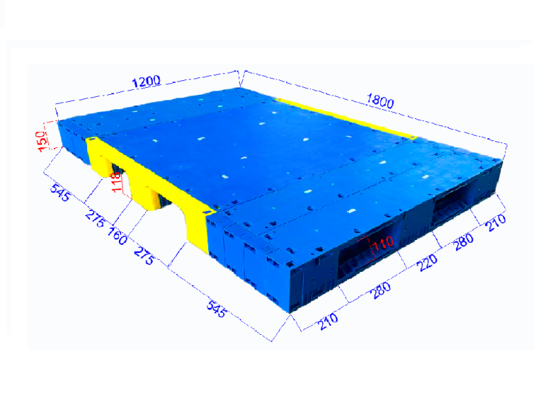 1200 x 1800 closed deck modular plastic pallet