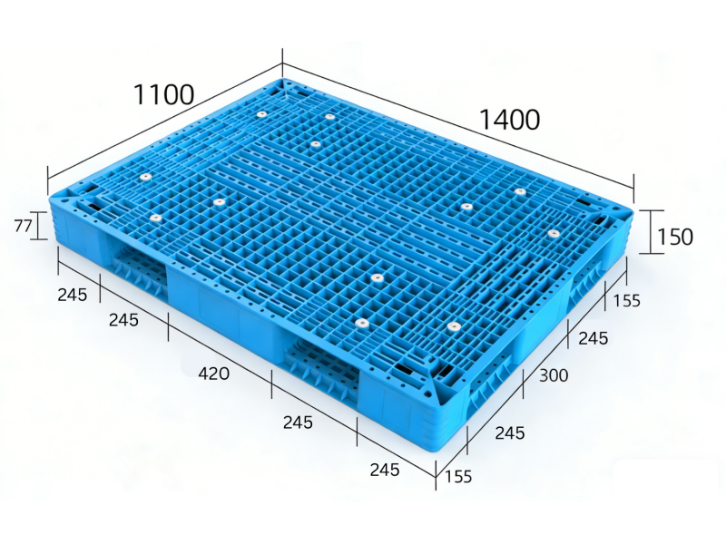 1400×1100 double faced plastic pallets