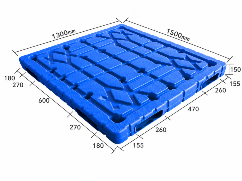 1500 x 1300 mm plastic pallet for big bag | closed deck