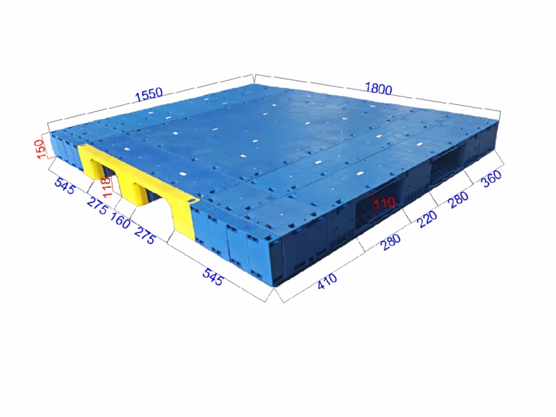 1550 x 1800mm modular plastic pallet