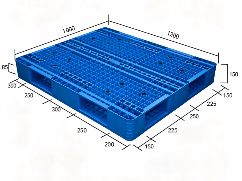 1200x1000 reversible heavy duty plastic pallet for salt & cement bag stacking