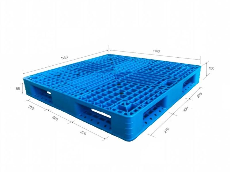 1140 x 1140 full perimeter base plastic pallet for export