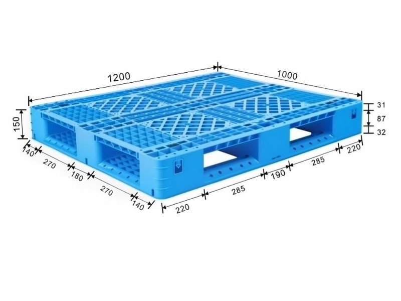 1200 x 1000 x 150 mm open deck full perimeter uk pallet