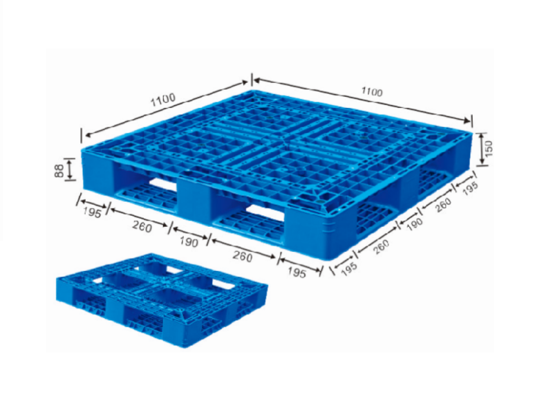 1100 x 1100 mm full perimeter plastic pallet | iso size