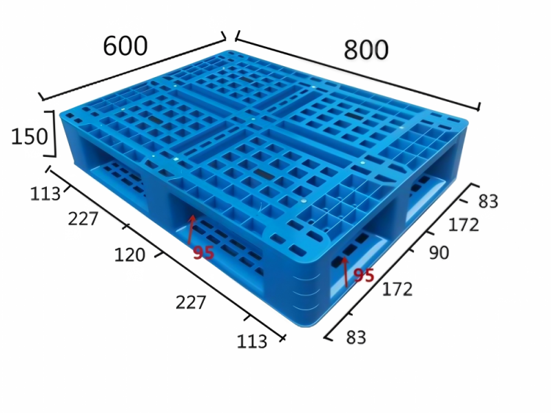 800 x 600 mm half euro plastic pallet | full perimeter