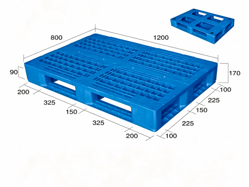 1200 x 800 mm open deck euro size full perimeter plastic pallet | eu size
