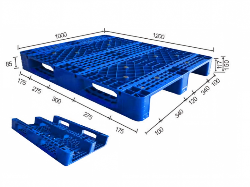 1200 x 1000 mm rackable plastic pallet | heavy duty