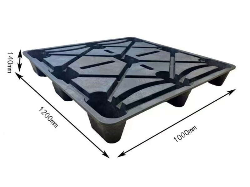 1200 × 1000 mm compression nestable pallet for one way use